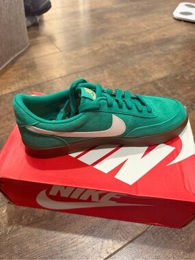 Nike Kids Green Suede Sneakers